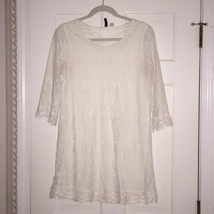 H&M white lace dress | size 10